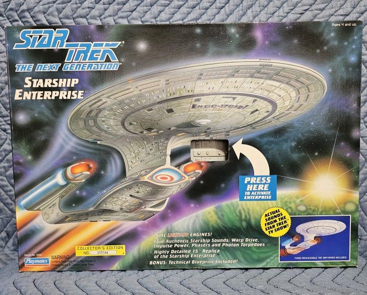 Vintage Playmates Star Trek The Next Generation Starship Enterprise (New)