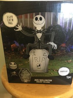 3.5ft Light Up Jack Skellington Inflatable Brand New In Box