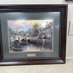 Wall Art: Kinkade - "Cobblestone Brooke" 