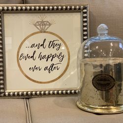 14x14 Beautiful Decorative Picture Says And They Lived Happily Ever After
