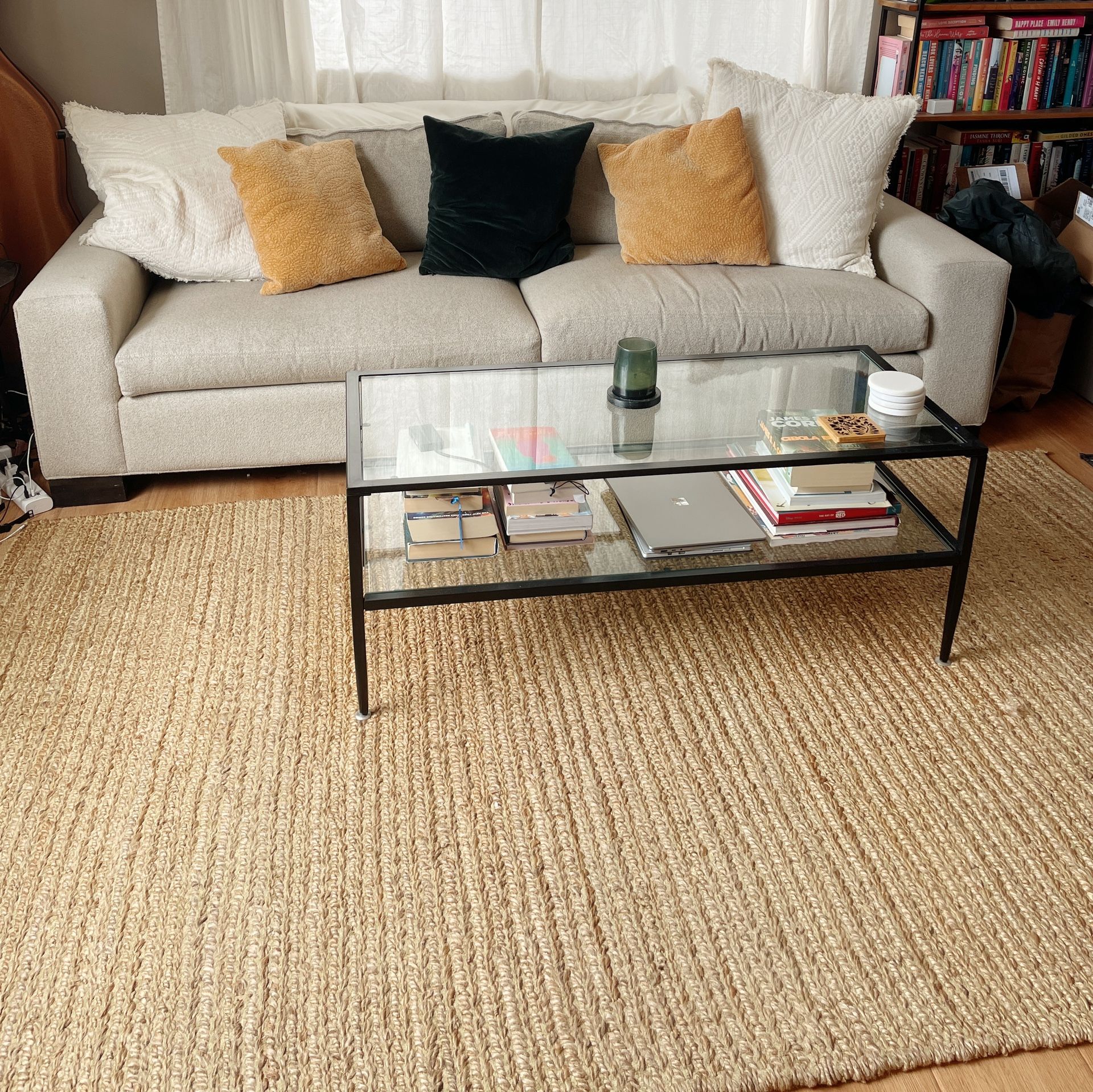 Pottery Barn 5’x8’ Heathered Chenille/Jute Rug