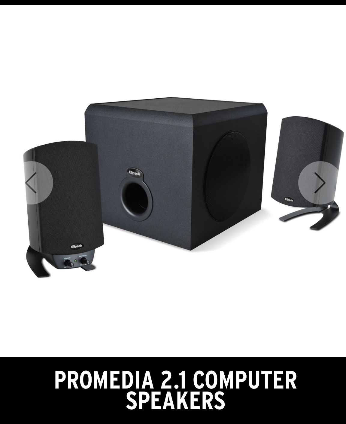 Klipsch Promedia 2.1 Computer System