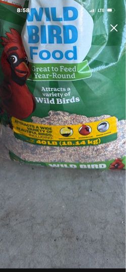 40 lb birds seeds , used only few lb
