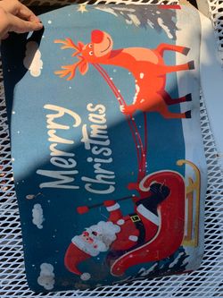 Merry Christmas Holiday Door Mat