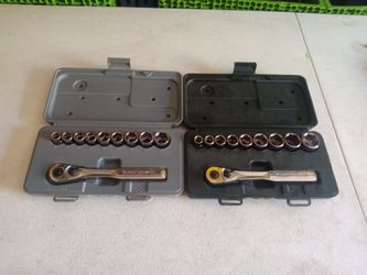 Craftsman two sets 3/8 socket set SAE and metric tools