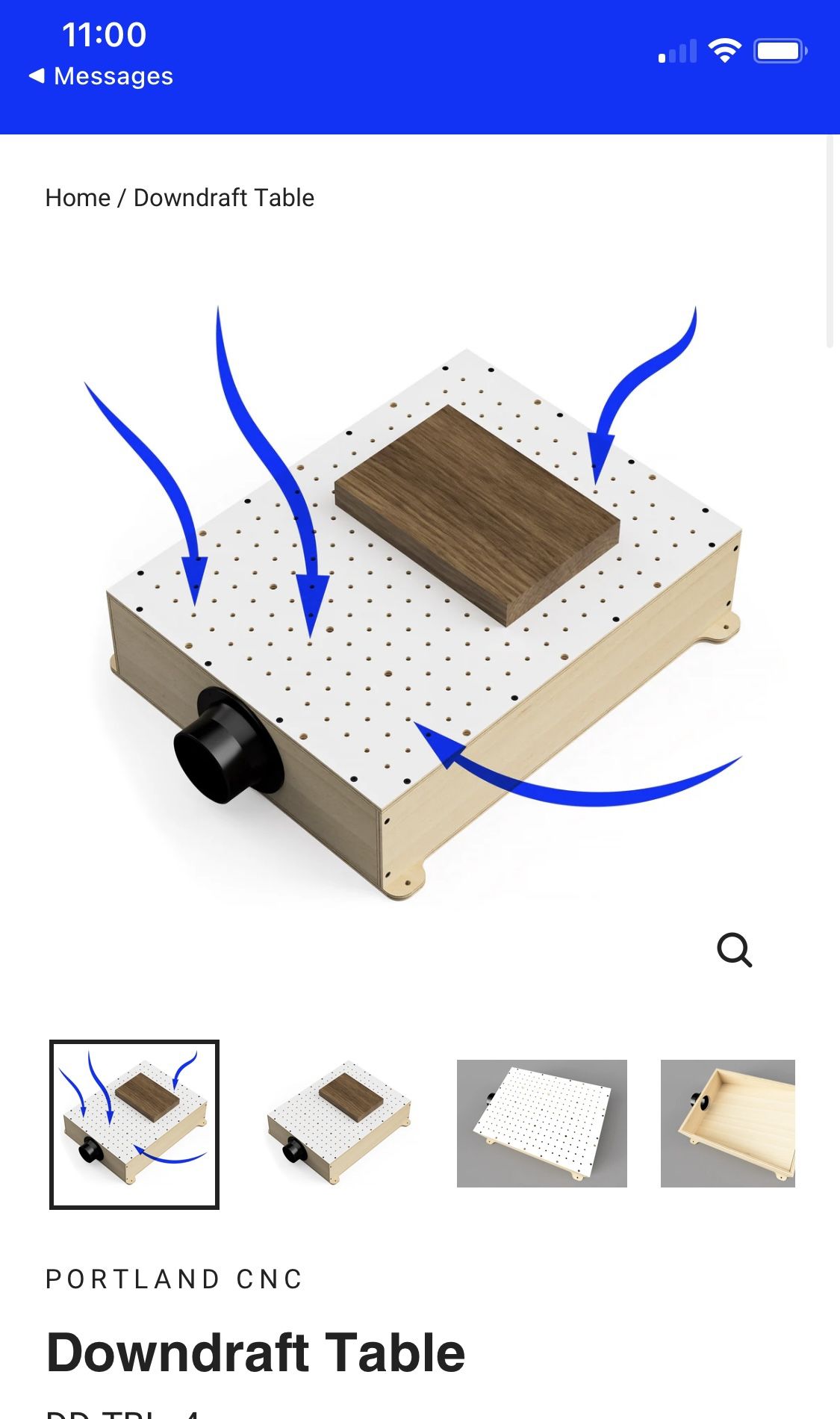 Downdraft Table