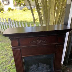 Elegant Wooden Electric Fireplace 
