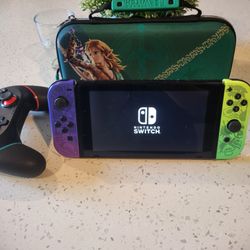 Nintendo Switch Splatoon 3 Joy-Con HandheldBundle + Zelda Case + Wireless Controller