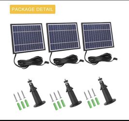 Solar Panel Works for Arlo Pro and Arlo Pro2 Camera,11.8feet Power Cable and Adjustable Mount (3 Pack,black) $100 for all 3