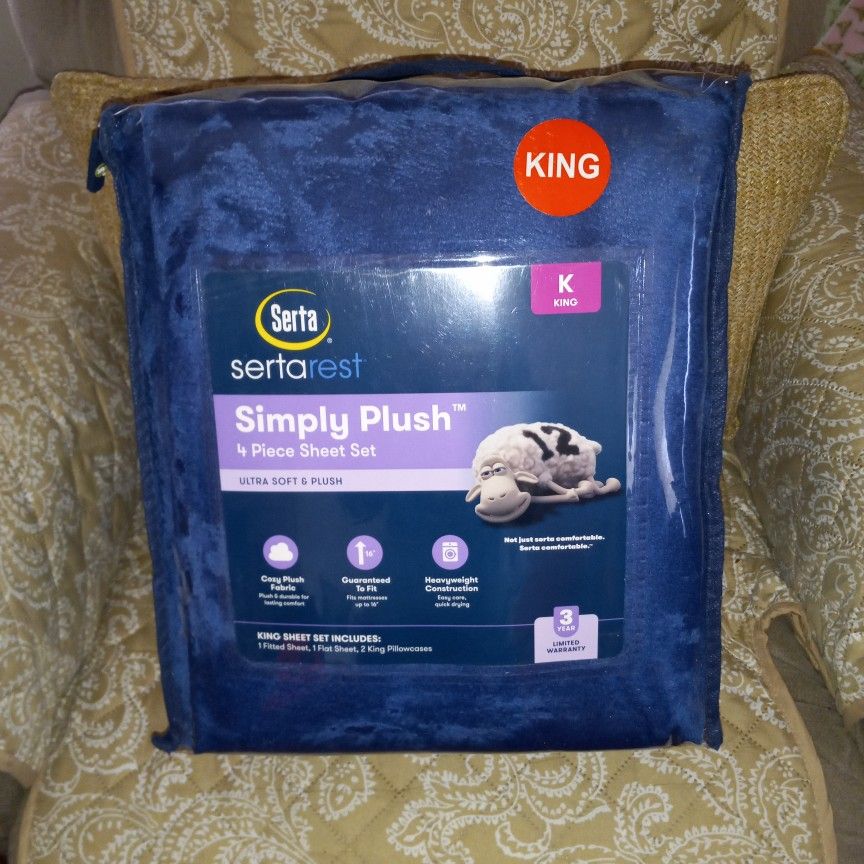 Serta Simply Plush Sheet Set