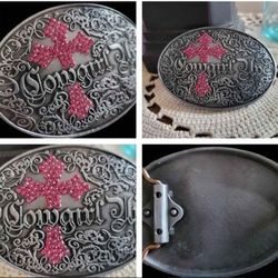 New Cowgirl Up Belt Buckle 