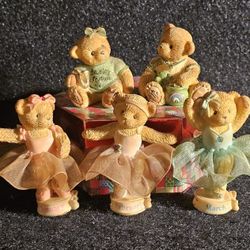 Lot of 5 Vintage Cherished Teddies (Enesco1998 & 2004) Luck & Twirls! 