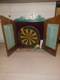 Antique 1977 Dartboard Cabinet