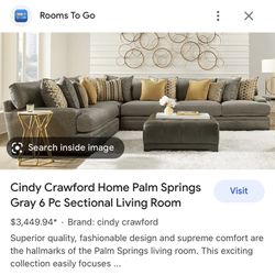 Cindy Crawford Grey 4pc Sectional 