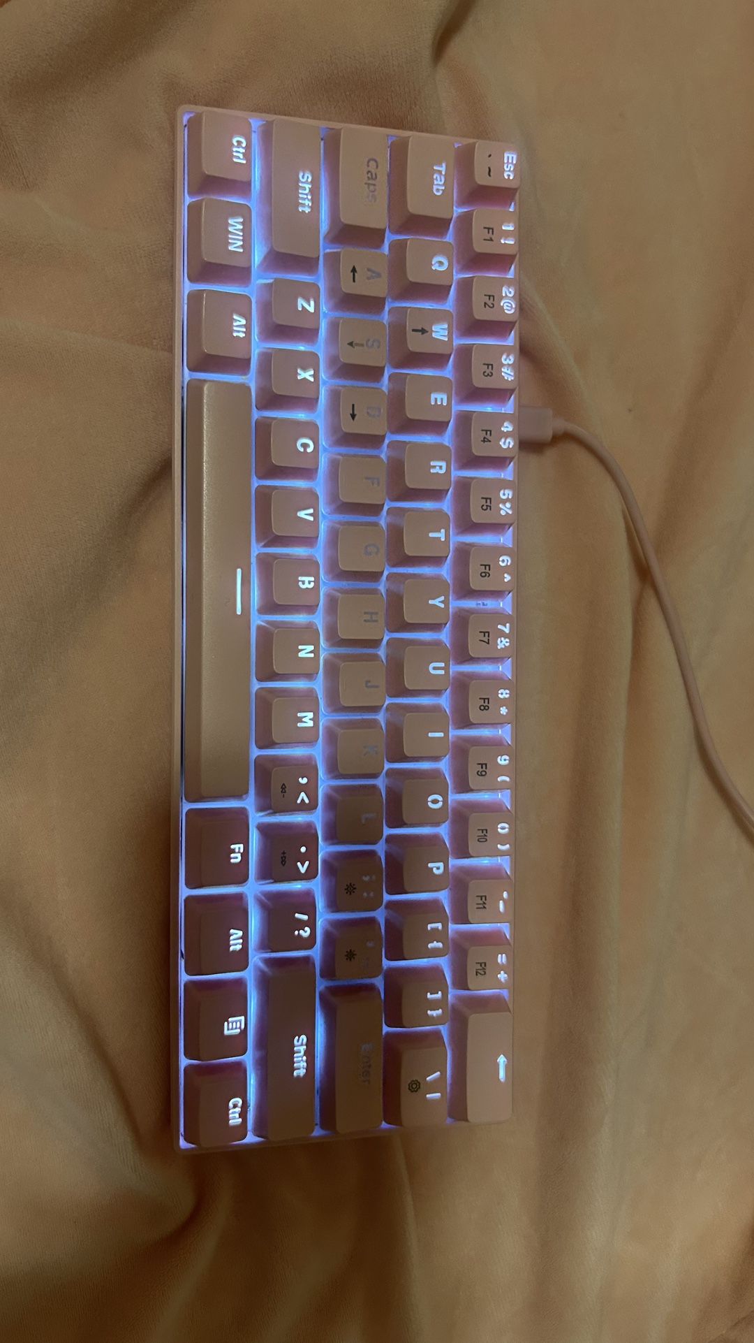 Pink mechanical keyboard