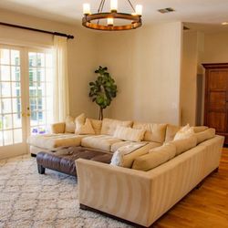 Leather Espresso Pottery Barn Ottoman