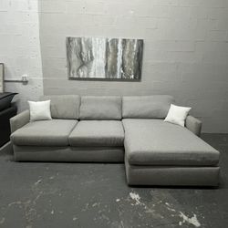 Khaki Plush Sectional (Delivery)