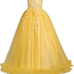 Flower Girl Maxi Dress Bridesmaid Princess 