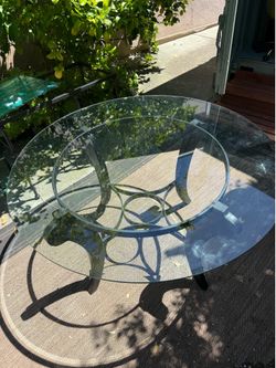 Beautiful glass top table