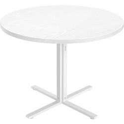 Round Dining Table, Small Kitchen Table for 4 People, Farmhouse Style, Water-Resistant Surface, 80 cm Diameter, 74.8 cm Height, for Dining