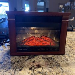 Heat Surge Mini Electric Fireplace With Remote
