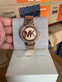 Michael Kors MK5865 Parker Rose Gold Glitz Dial Stainless Steel Women's Watch