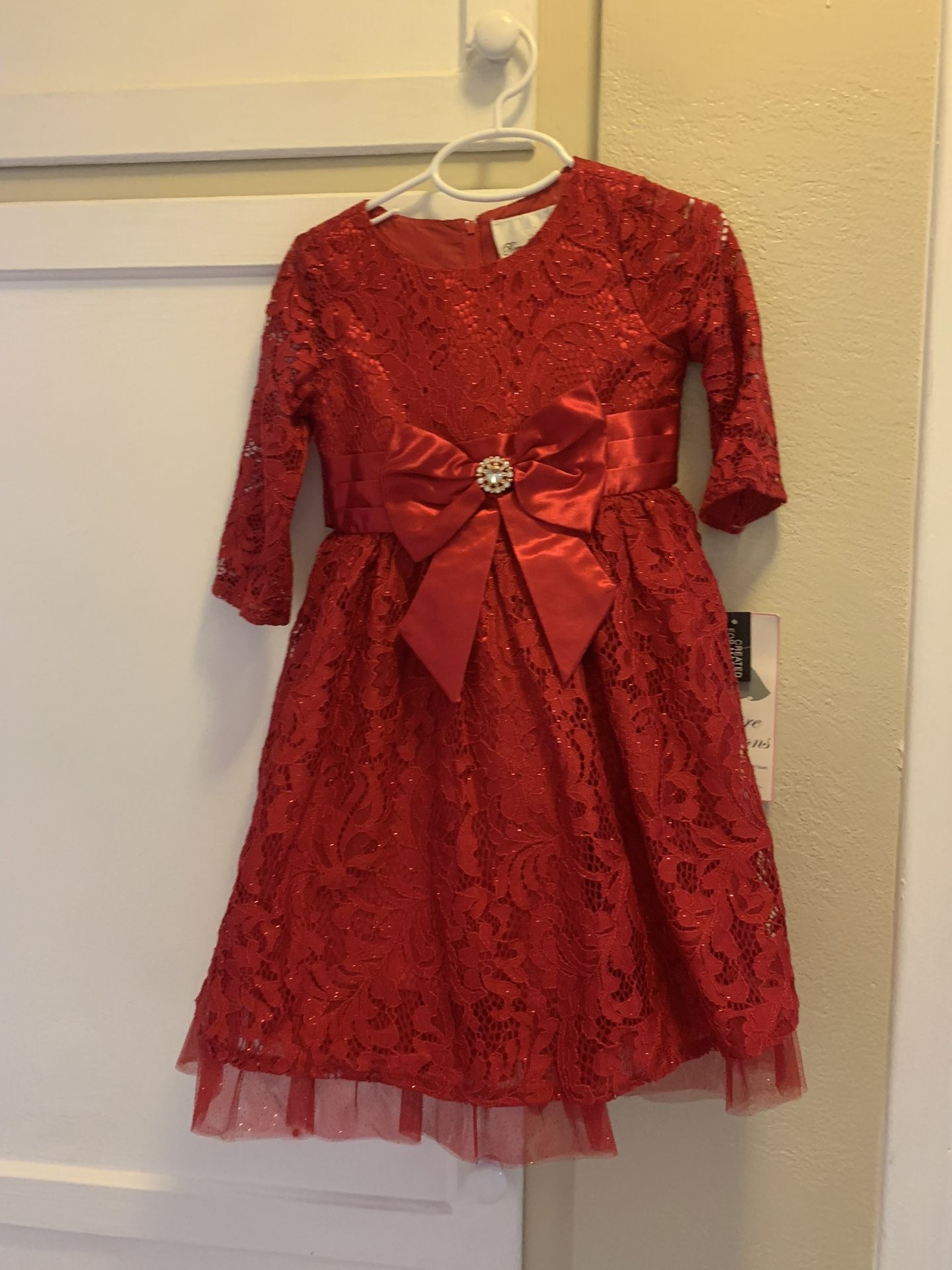 Red Fancy Dress Size 4T Girls Rare Editions