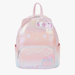 Hello Kitty Loungefly Sanrio 50th Anniversary Clear Pink Mini Backpack NWT