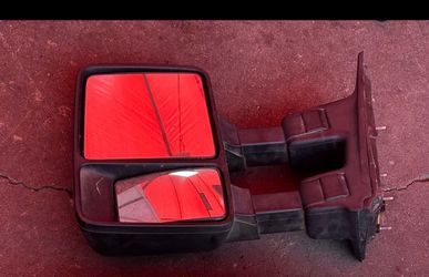 Truck Tow Mirror Black Dual Glass