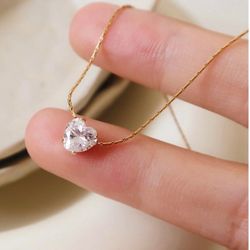 14k Gold Plated Zirconia Necklace 