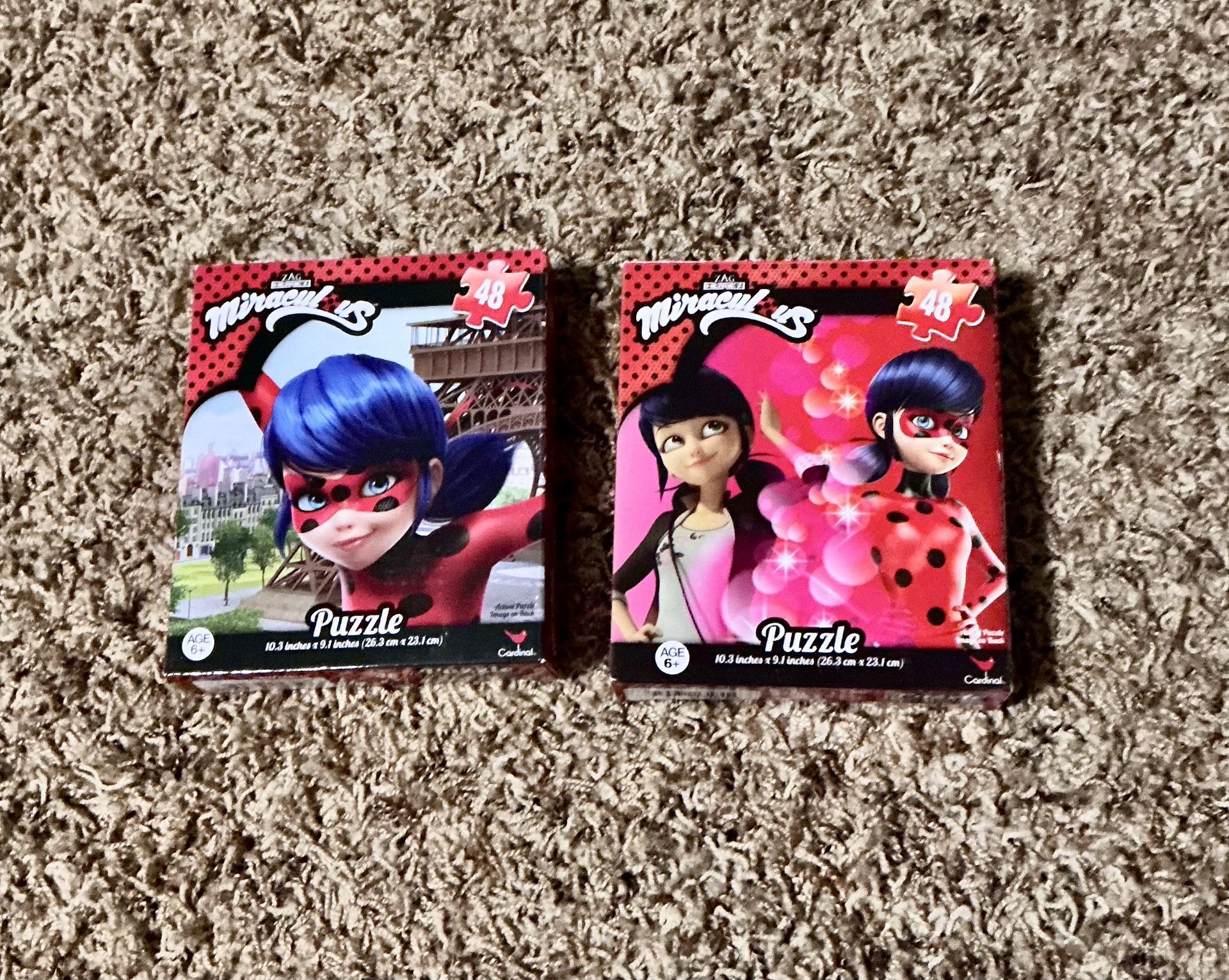 Two Miraculous Ladybug 48-piece Puzzles