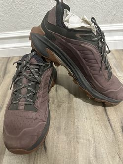 Merrell Men's Moab Speed 2 Leather Waterproof Hiking Shoes, brown, 10.5