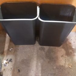 Two 6 Gallon Trash Cans 