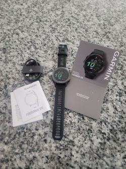 Garmin® Forerunner® 970, Premium GPS Running and Triathlon Smartwatch, AMOLED Display, Built-in LED Flashlight, Carbon Gray DLC Titanium with Black Ca