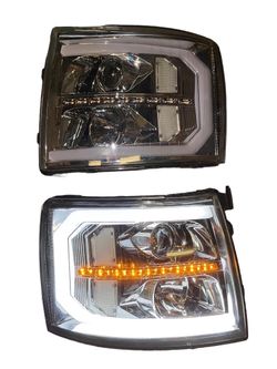 Led drl pair of headlights for 07-13 Chevy Silverado Luces farros Focos