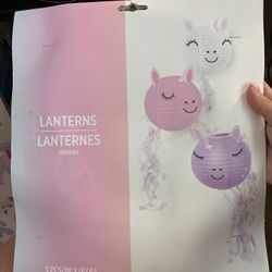 Enchanted Unicorn Fantasy Animal Kids Birthday Party Decoration Paper Lanterns brand new Coral Springs 33071