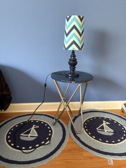 Boys Blue Nautical Rugs ,Lamp And Mirror 