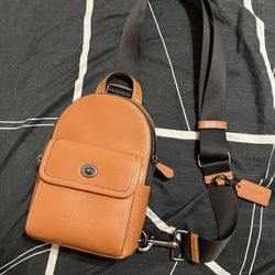 Coach West Pack Sling Bag in Saddle Brown Leather