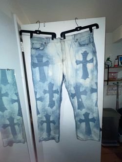 2XL cross bleached jeans