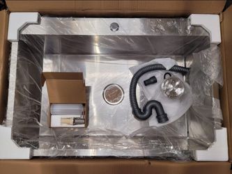 Dual Mount Single Bowl Kitchen Sink 9" Deep. 33×22. Includes Accessories