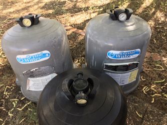 WATERWAY - CRYSTAL WATER POOL FILTER LIDS WITH PRESSURE GUAGE ($65 - $75) OBO