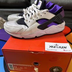 Nike Huarache Size 11 Used Purple White 