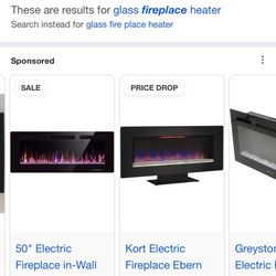 Electric Glass Fire Place 