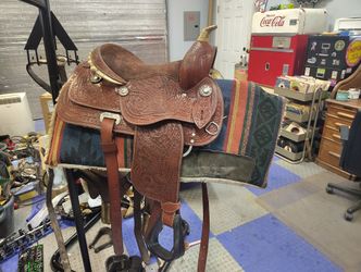  Kids Girl Horse Barrel Racing Saddle  W/ Mat