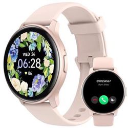 Smart Watch for Women Men Answer/Make Calls/Quick Text Reply/AI Voice, Smartwatch for iPhone Samsung Android Phones Compatible Fitness Tracker Blood O
