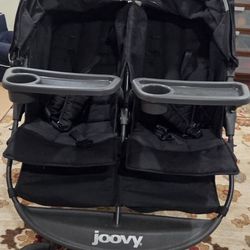 Joovy ScooterX2 With Child Tray Double Stroller 