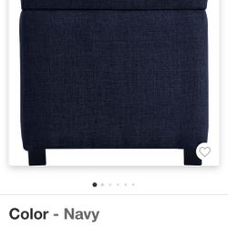 **Reduced.!!”Morgan” Navy Blue Storage Ottoman NEW