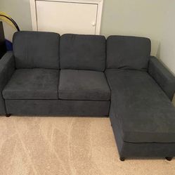 Gray Modern 79” Sectional Sofa with Reversible Chaise by Honbay