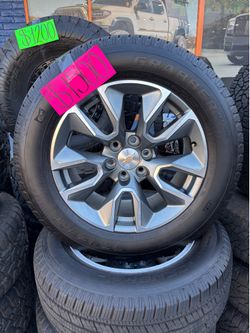 20” CHEVY WHEELS STOCK AND   275/60/20.