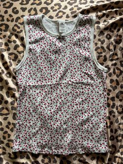 Victoria secret tank top white with cherries